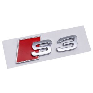 Emblema adhesivo S3 cromado para maletero compatible con Audi