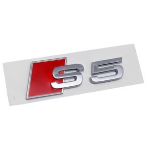 Emblema adhesivo S5 cromado para maletero compatible con Audi