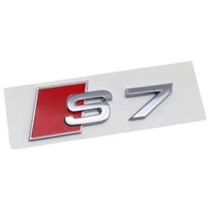 Emblema adhesivo S7 cromado para maletero compatible con Audi