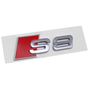 Emblema adhesivo S8 cromado para maletero compatible con Audi