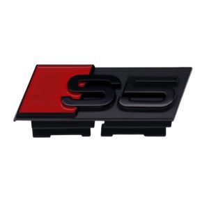 Emblema con clips S5 negro para parrilla compatible con Audi