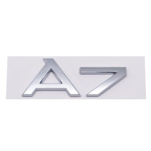 Emblema adhesivo A7 cromado para maletero compatible con Audi