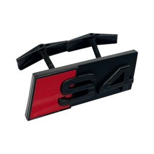 Emblema S4 negro para parrilla compatible con Audi