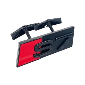 Emblema S7 negro para parrilla compatible con Audi