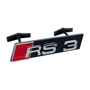 Emblema RS3 cromado para parrilla compatible con Audi