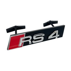 Emblema RS4 cromado para parrilla compatible con Audi