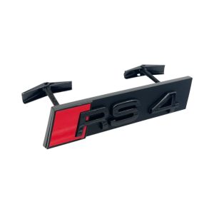 Emblema RS4 negro para parrilla compatible con Audi