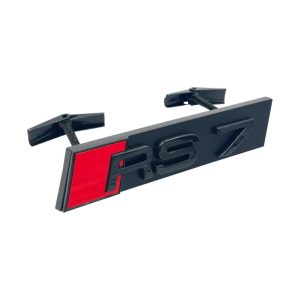 Emblema RS7 negro para parrilla compatible con Audi