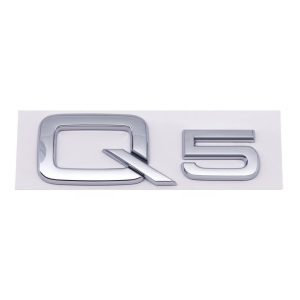 Emblema adhesivo Q5 cromado para maletero compatible con Audi