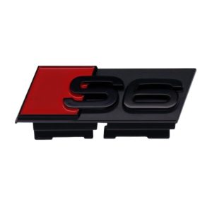 Emblema con clips S6 negro para parrilla compatible con Audi