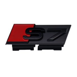 Emblema con clips S7 negro para parrilla compatible con Audi