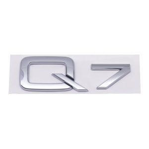 Emblema adhesivo Q7 cromado para maletero compatible con Audi