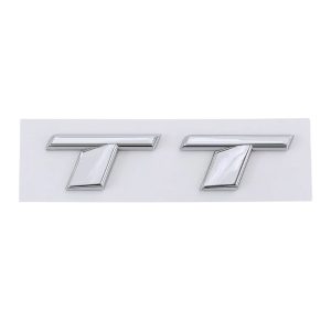Emblema adhesivo TT cromado para maletero compatible con Audi