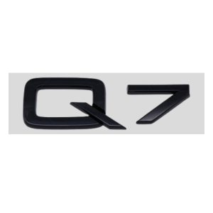 Emblema adhesivo Q7 negro brillo para maletero compatible con Audi