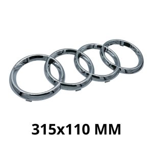 Emblema frontal cromado 315x110 MM para parrilla compatible con Audi (Q7 4M +2017)