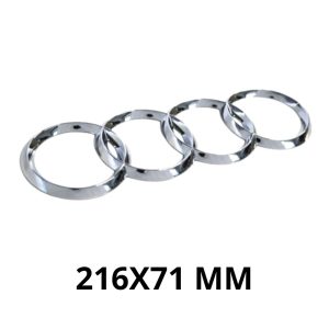 Emblema trasero adhesivo cromado 216x71 MM para maletero compatible con Audi (Audi A4/A6/A8/Q3/Q5)