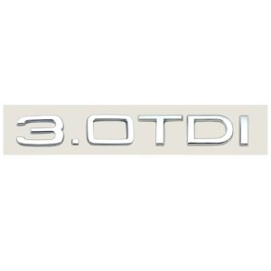 Emblema adhesivo 3.0 TDI cromado para maletero compatible con Audi