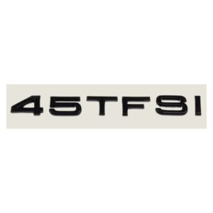 Emblema adhesivo 45 TFSI negro brillo para maletero compatible con Audi
