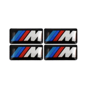 Pack 4 adhesivos M compatibles con BMW 17X9 MM