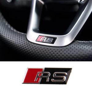Adhesivo negro RS Line para volante compatible con Audi