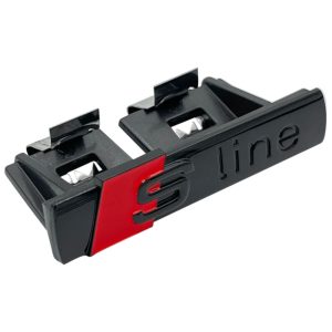 Emblema S Line para parrilla negro brillo compatible con Audi