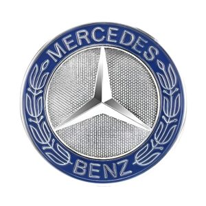 Emblema para capó clásico azul 57 mm compatible con Mercedes Benz Clase C, E, S