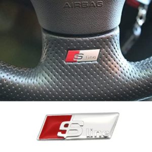 Adhesivo gris S Line para volante compatible con Audi