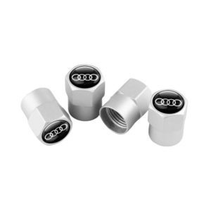 Tapones metálicos grises compatibles con Audi