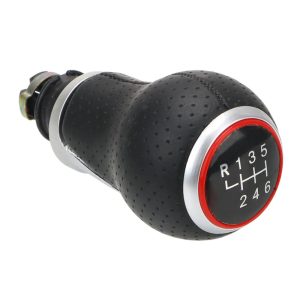 Pomo 6 marchas rojo/negro compatible con Audi