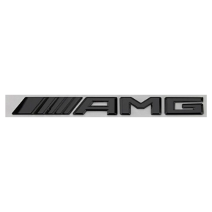 Emblema AMG negro brillo para maletero compatible con Mercedes Benz (B)