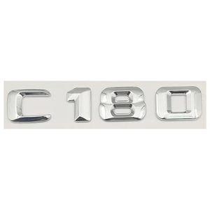 Emblema C180 cromado para maletero compatible con Mercedes Benz