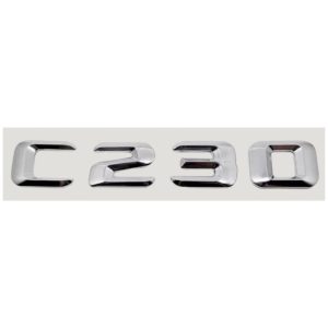 Emblema C230 cromado para maletero compatible con Mercedes Benz