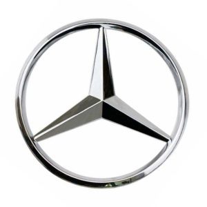 Emblema adhesivo cromado 90 mm para maletero compatible con Mercedes Benz