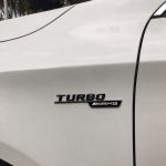 Emblema TURBO AMG para aletas laterales negro brillo con AMG cromado