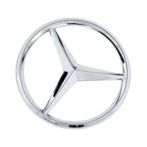 Emblema metálico 70 mm cromado para tapa de motor compatible con Mercedes Benz