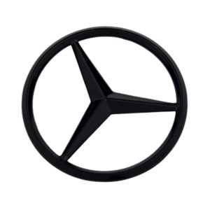 Emblema metálico 70 mm negro para tapa de motor compatible con Mercedes Benz