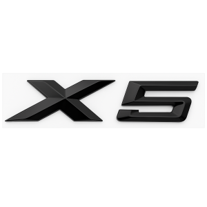 Emblema adhesivo X5 para maletero negro brillo compatible con BMW