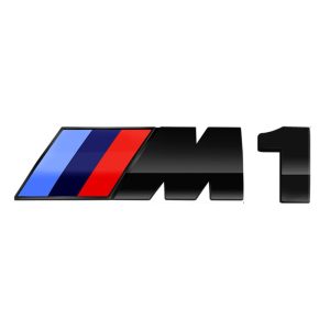 Emblema adhesivo M1 para maletero negro brillo compatible con BMW