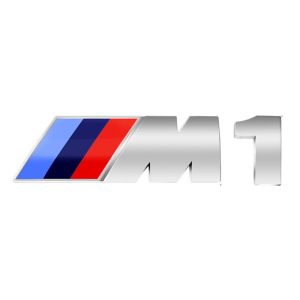 Emblema adhesivo M1 para maletero cromado compatible con BMW