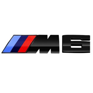 Emblema adhesivo M6 para maletero negro brillo compatible con BMW