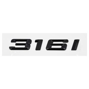 Emblema adhesivo 316i para maletero negro brillo compatible con BMW