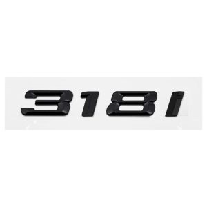 Emblema adhesivo 318i para maletero negro brillo compatible con BMW