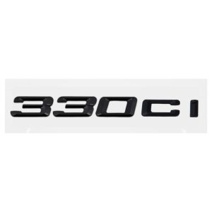 Emblema adhesivo 330Ci para maletero negro brillo compatible con BMW