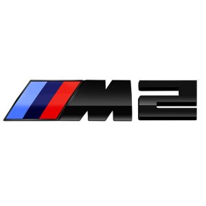 Emblema adhesivo M2 para maletero negro brillo compatible con BMW