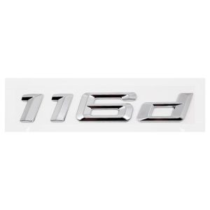 Emblema adhesivo 116d para maletero cromado compatible con BMW
