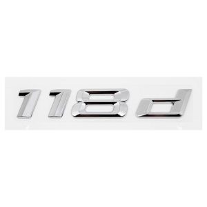Emblema adhesivo 118d para maletero cromado compatible con BMW