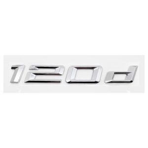 Emblema adhesivo 120d para maletero cromado compatible con BMW