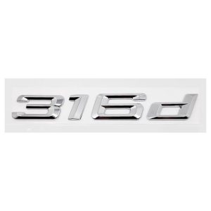 Emblema adhesivo 316d para maletero cromado compatible con BMW