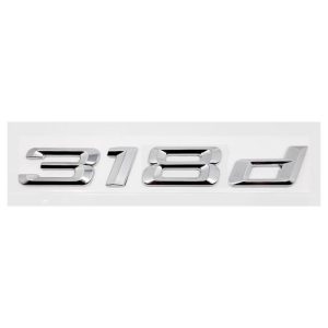 Emblema adhesivo 318d para maletero cromado compatible con BMW