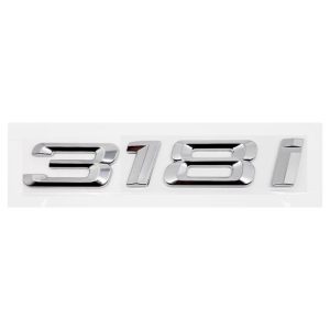 Emblema adhesivo 318i para maletero cromado compatible con BMW